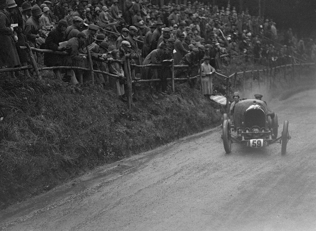 Detail of Bentley of May Cunliffe competing in the MAC Shelsley Walsh Hillclimb, Worcestershire, 1927 by Bill Brunell