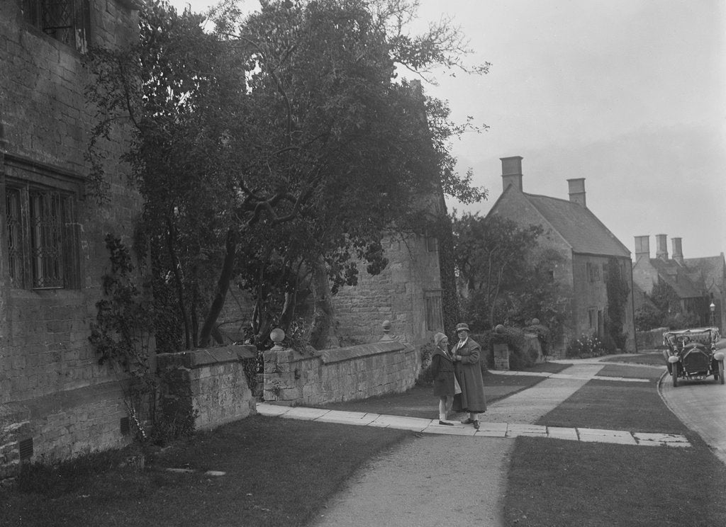 Detail of Unidentified 4-seater tourer in a village, c1920s by Bill Brunell