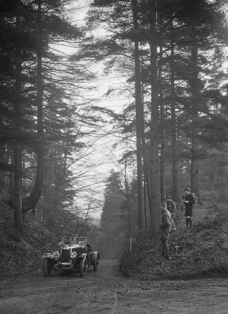 Detail of Lea-Francis Hyper 2-seater competing in the JCC Half-Day Trial, Hurtwood Hill, Surrey, 1930 by Bill Brunell