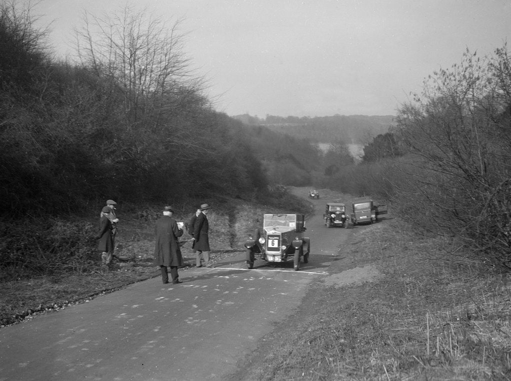 Detail of Bayliss-Thomas of WJ Hayward, winner of the JCC Half-Day Trial, Ranmore Common, Surrey, 1930 by Bill Brunell