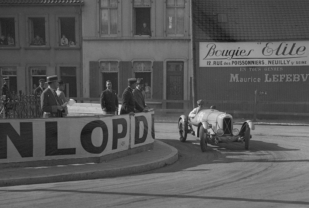 Detail of Salmson competing at the Boulogne Motor Week, France, 1928 by Bill Brunell