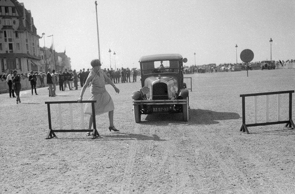 Detail of Citroen competing at Boulogne Motor Week, France, 1928 by Bill Brunell
