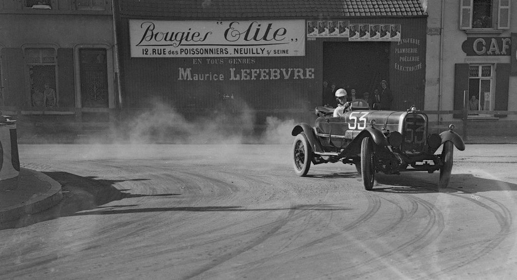 Detail of Alvis of Ruth Urquhart Dykes competing at the Boulogne Motor Week, France, 1928 by Bill Brunell
