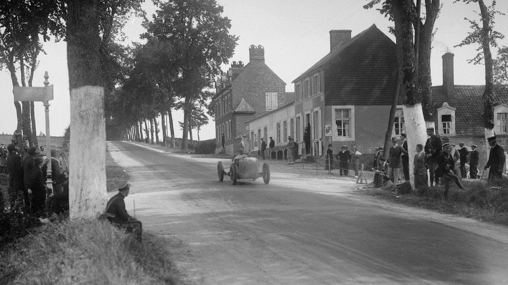 Detail of Unidentified car competing at the Boulogne Motor Week, France, 1928 by Bill Brunell