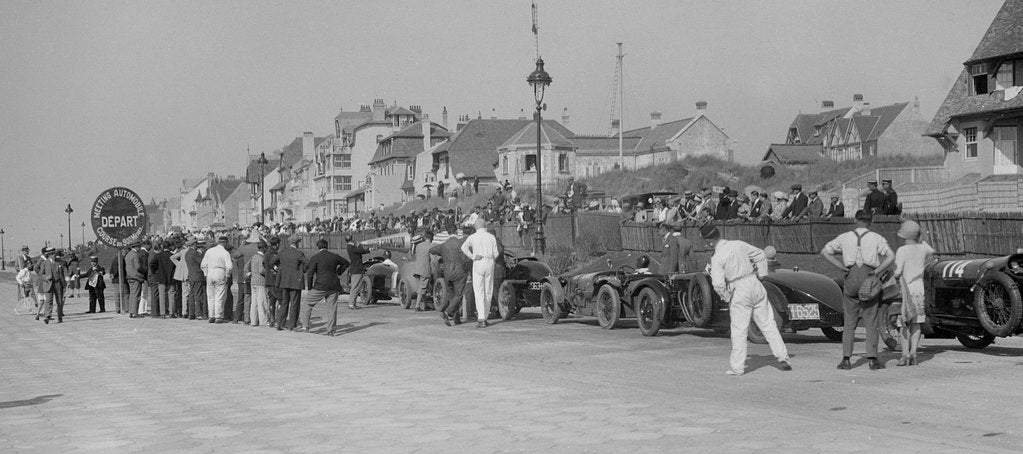 Detail of Cars on the seafront at Le Touquet, Boulogne Motor Week, France, 1928 by Bill Brunell