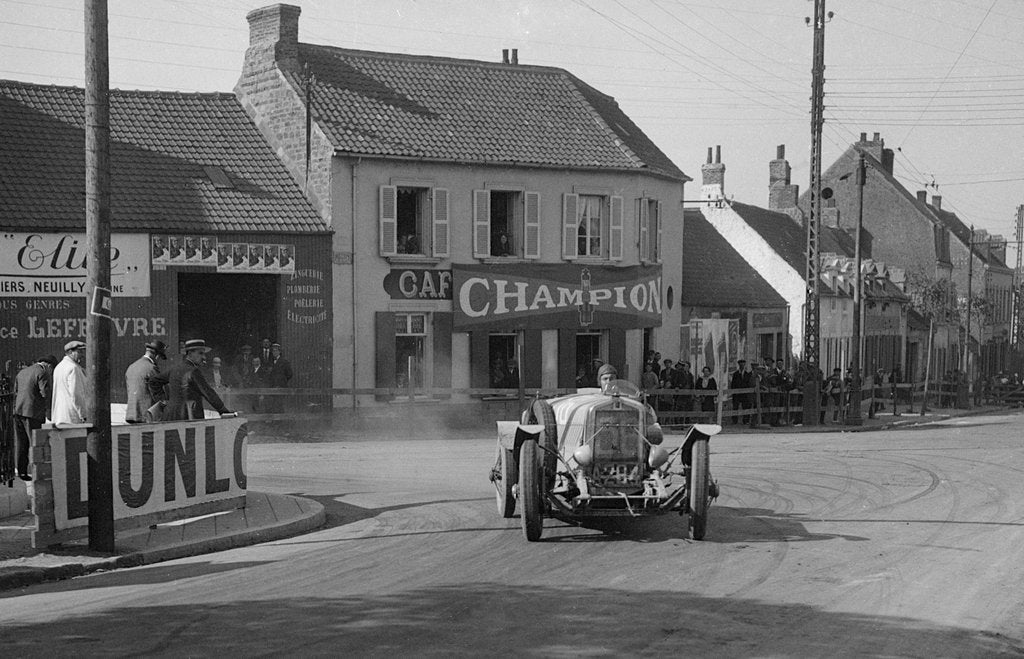 Detail of Georges Irat of Ernest Andre competing at the Boulogne Motor Week, France, 1928 by Bill Brunell