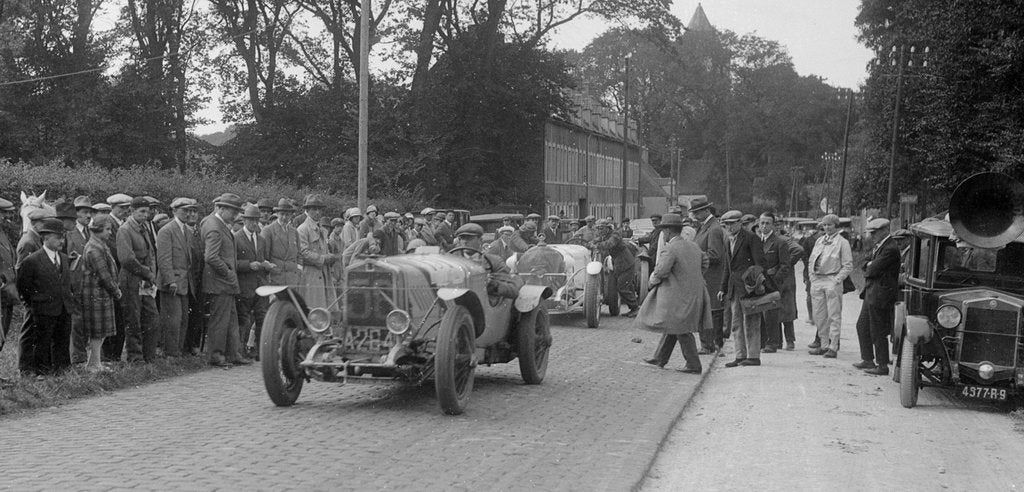 Detail of Georges Irat of Ernest Andre at the Boulogne Motor Week, France, 1928 by Bill Brunell