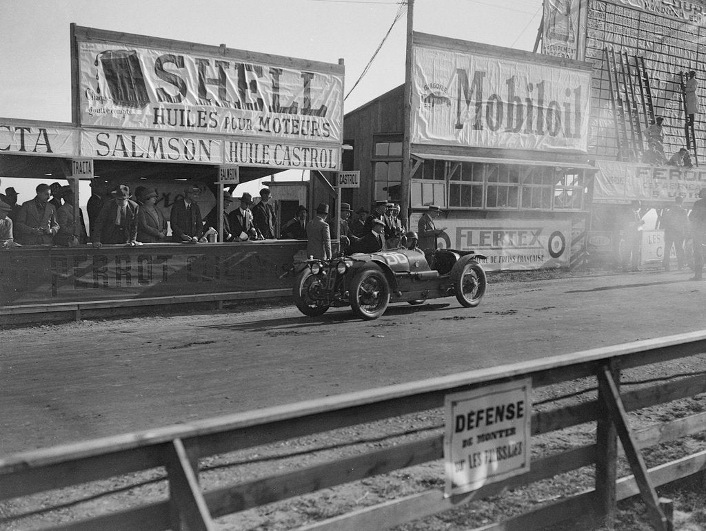 Detail of Amilcar C6 of Miss Maconochie competing at the Boulogne Motor Week, France, 1928 by Bill Brunell