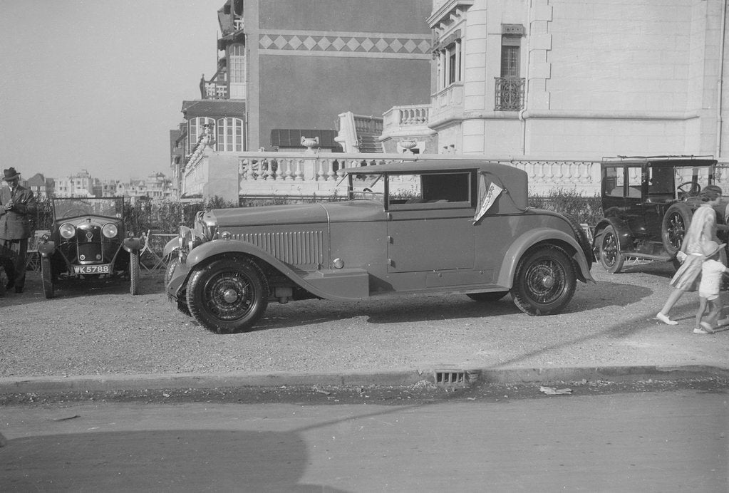 Detail of Minerva 2-door coupe at Boulogne Motor Week, France, 1928 by Bill Brunell