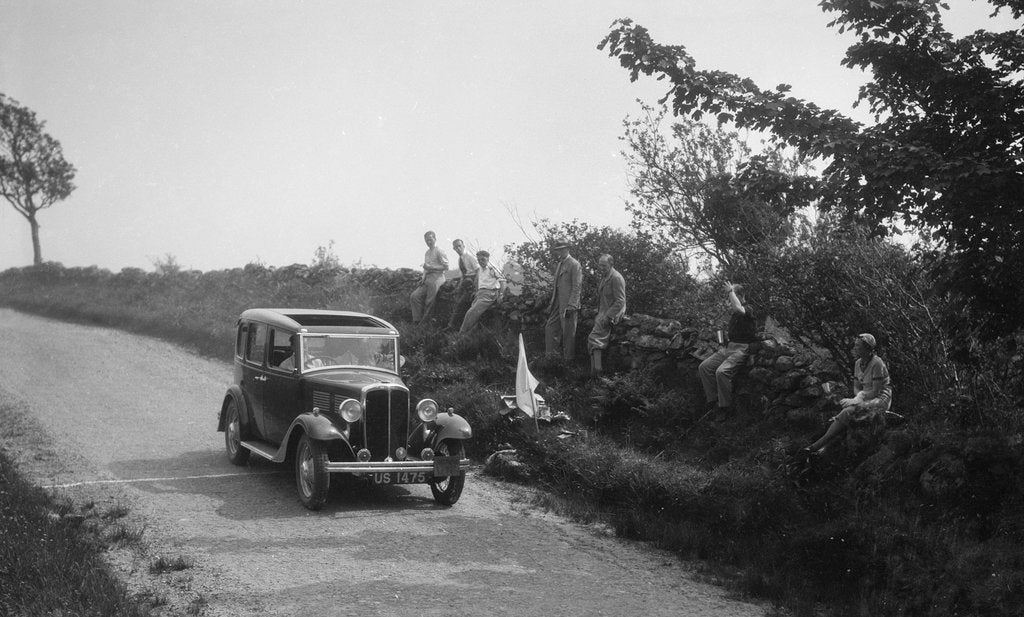 Detail of Standard saloon competing in the RSAC Scottish Rally, 1930s by Bill Brunell