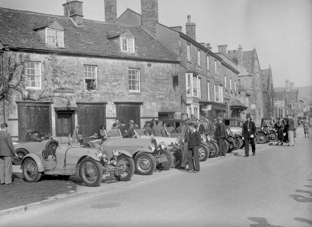 Detail of Bugattis at a Bugatti Owners Club meeting, Broadway, Worcestershire, 1937 by Bill Brunell