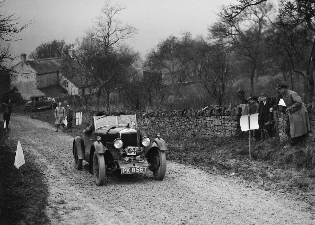 Detail of Riley open 4-seater tourer of Hugh Hunter competing in the NWLMC London-Gloucester Trial, 1931 by Bill Brunell
