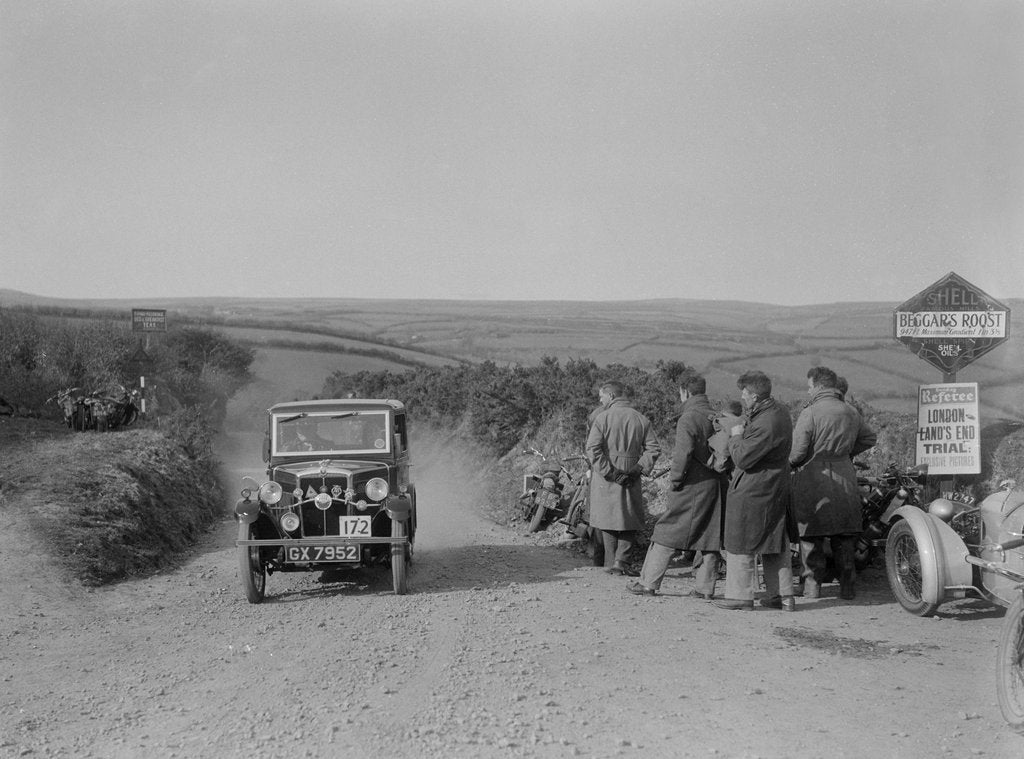 Detail of Morris of HG Smith, MCC Lands End Trial, summit of Beggars Roost, Devon, 1933 by Bill Brunell