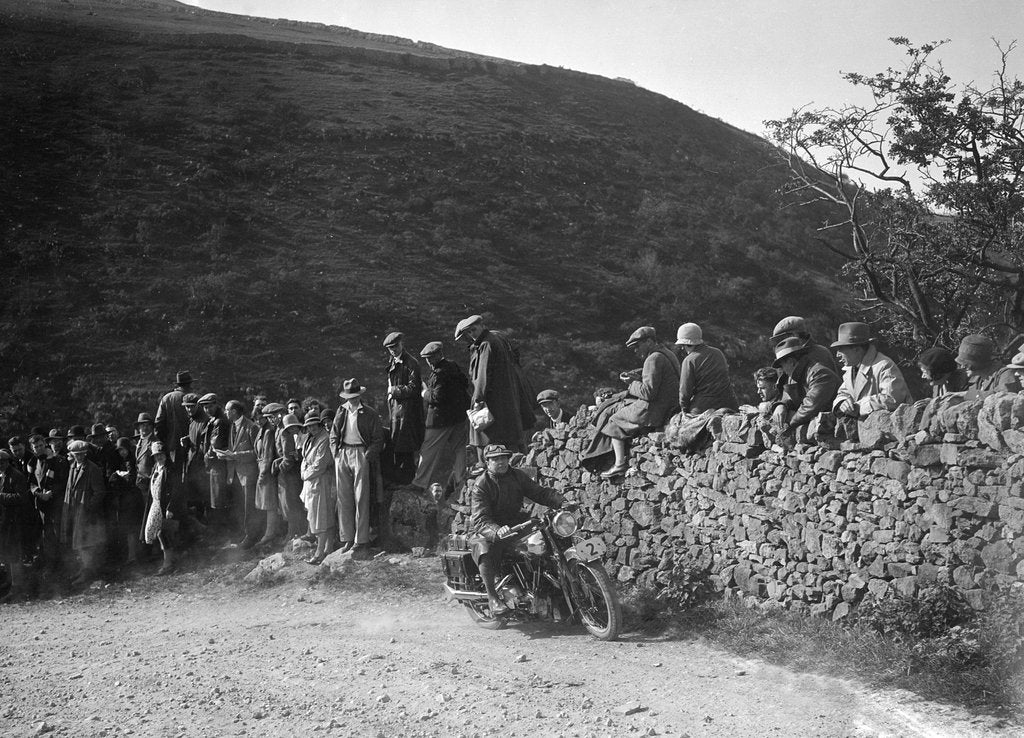 Detail of Brough Superior of George Brough competing in the MCC Edinburgh Trial, 1930 by Bill Brunell