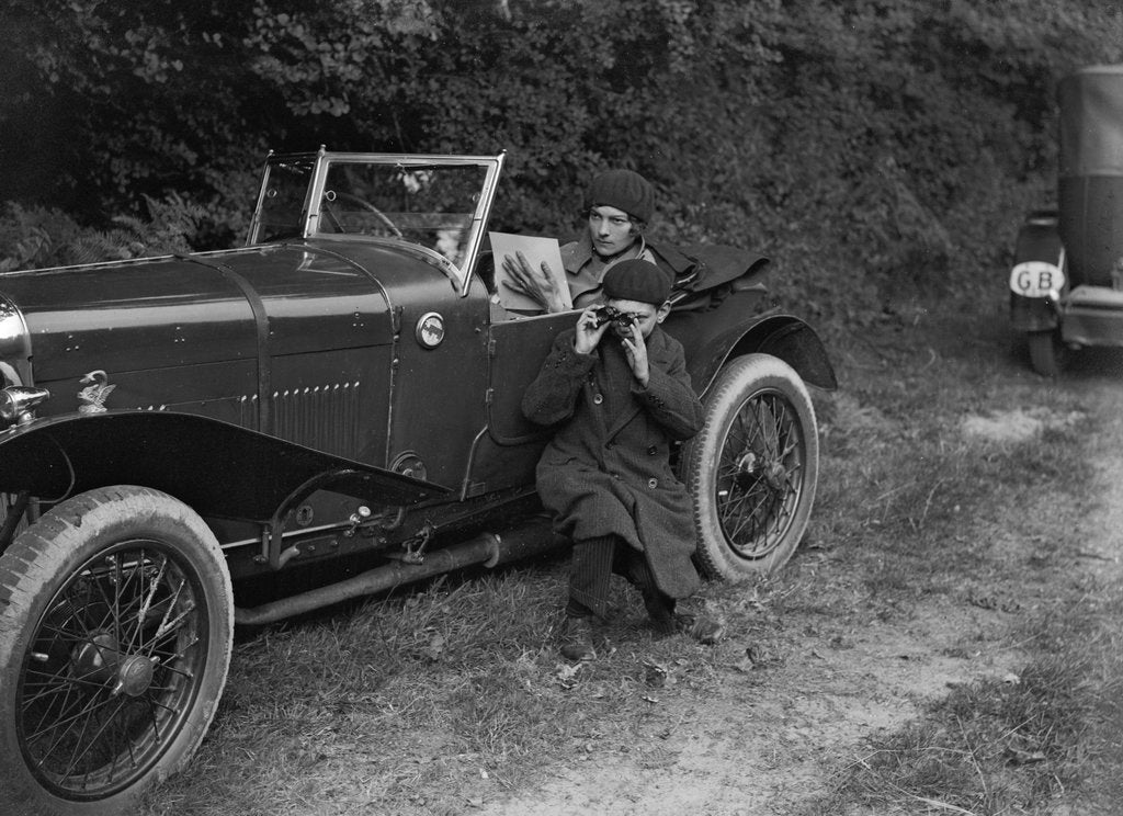 Detail of Amilcar CGS3 of HP Powell at the Brighton & Hove Motor Club Trial, 1920s by Bill Brunell