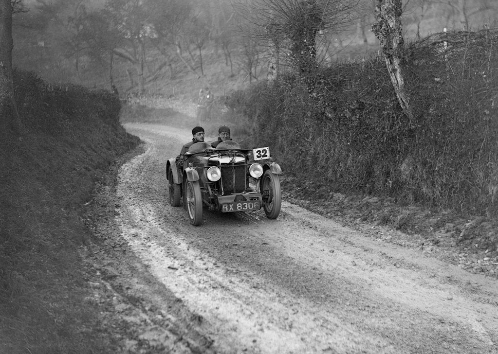 Detail of MG C-type of HS Linfield competing in the Inter-Varsity Trial, 1930s by Bill Brunell