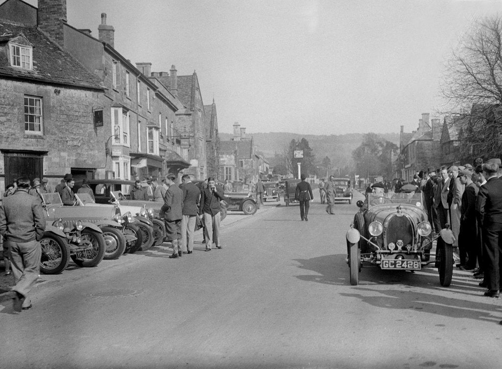 Detail of Bugattis at a Bugatti Owners Club meeting, Broadway, Worcestershire, 1937 by Bill Brunell