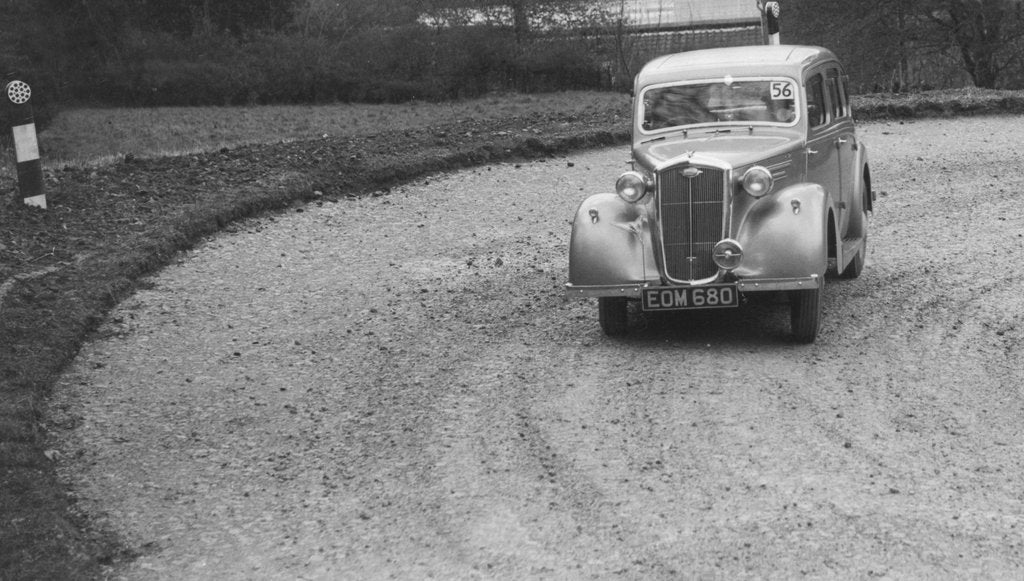 Detail of Wolseley saloon of BW Fursdon competing in the RAC Rally, 1939 by Bill Brunell