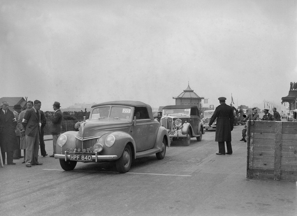 Detail of Ford V8 drophead of DB Hall at the RAC Rally, Madeira Drive, Brighton, 1939 by Bill Brunell