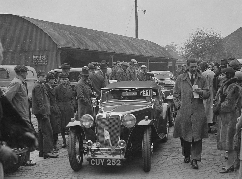 Detail of MG TA of HA Mecrow at the RAC Rally, 1939 by Bill Brunell