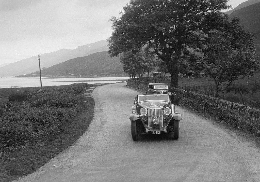 Detail of Armstrong-Siddeley of CD Siddeley competing in the RSAC Scottish Rally, 1932 by Bill Brunell