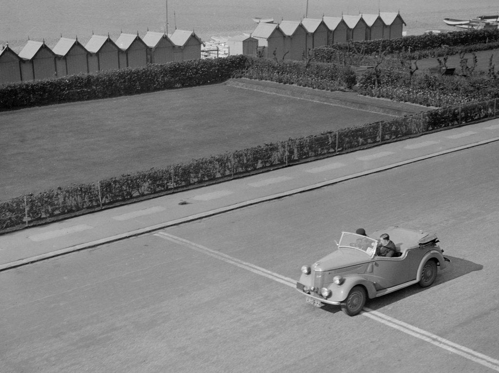 Detail of Ford Prefect tourer of JW Whalley competing in the RAC Rally, Madeira Drive, Brighton, 1939 by Bill Brunell
