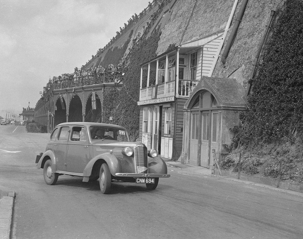 Detail of Vauxhall 14-6 of GL Boughton competing in the RAC Rally, Madeira Drive, Brighton, 1939 by Bill Brunell