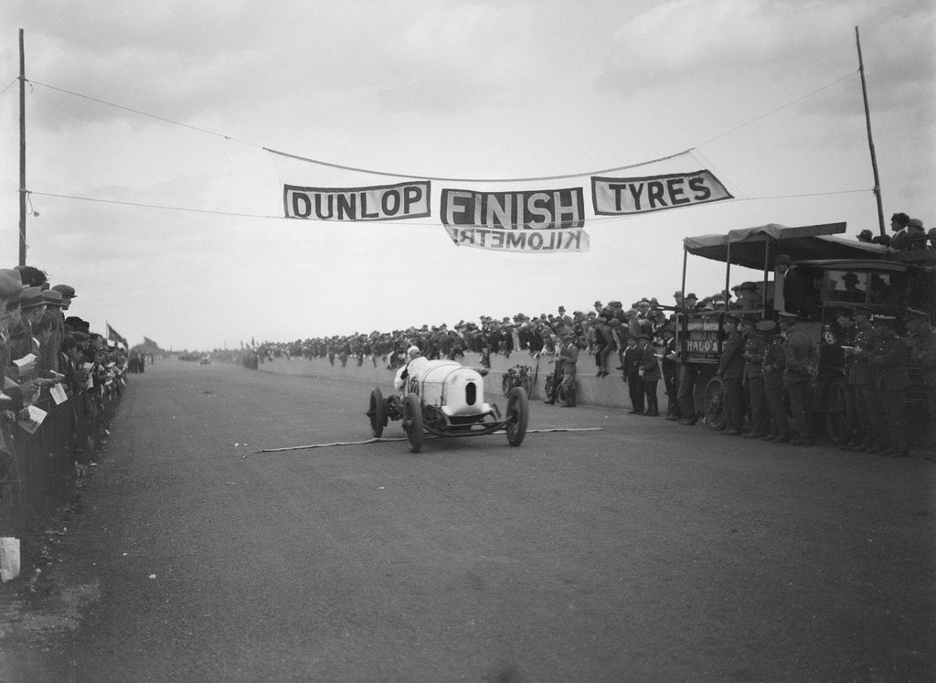 Detail of Bentley TT of Frank Clement at the finish of the Southsea Speed Carnival, Hampshire, 1922 by Bill Brunell
