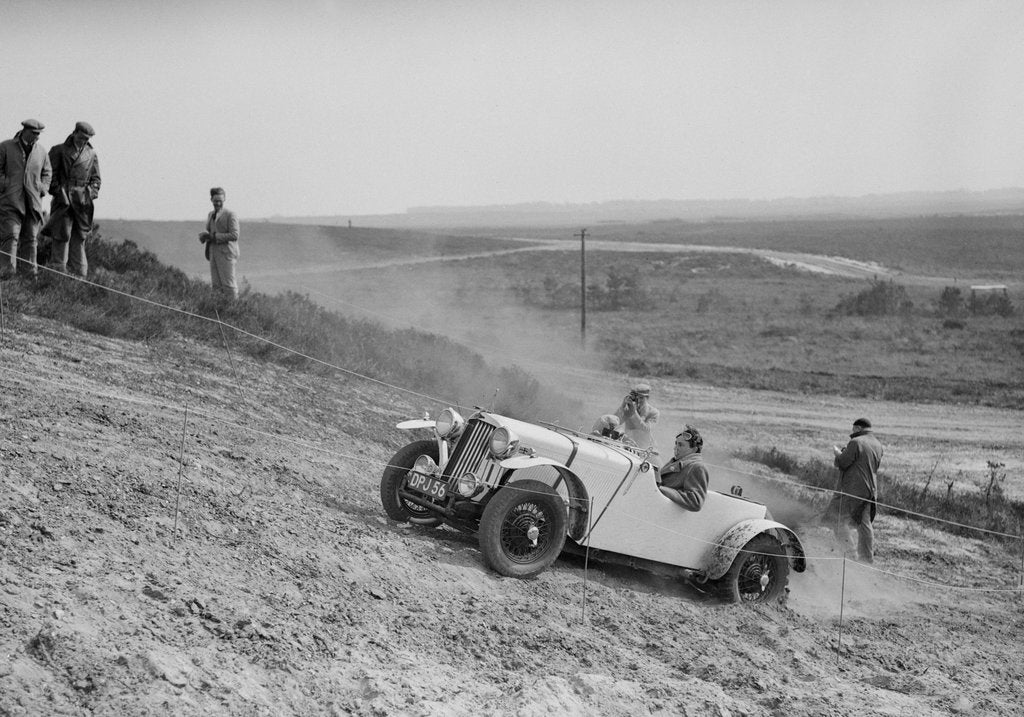 Detail of Talbot 10 sports of DH Perring, Great Weat Motor Club Trial, Wool Heath, Dorset, 1938 by Bill Brunell