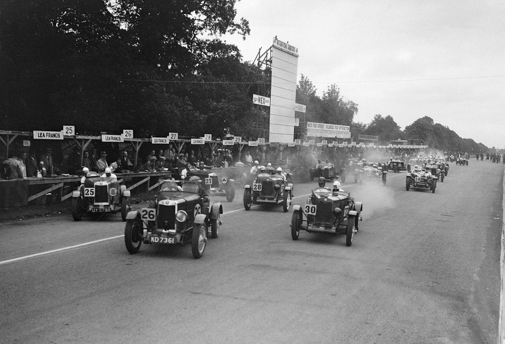 Detail of Start of a the Irish Grand Prix Saorstat Cup race, Phoenix Park, Dublin, 1930 by Bill Brunell