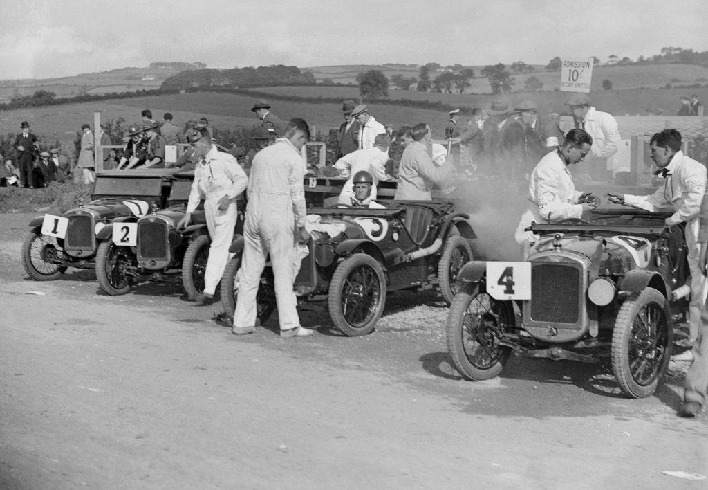 Detail of Austin Ulsters at the RAC TT Race, Ards Circuit, Belfast, 1929 by Bill Brunell