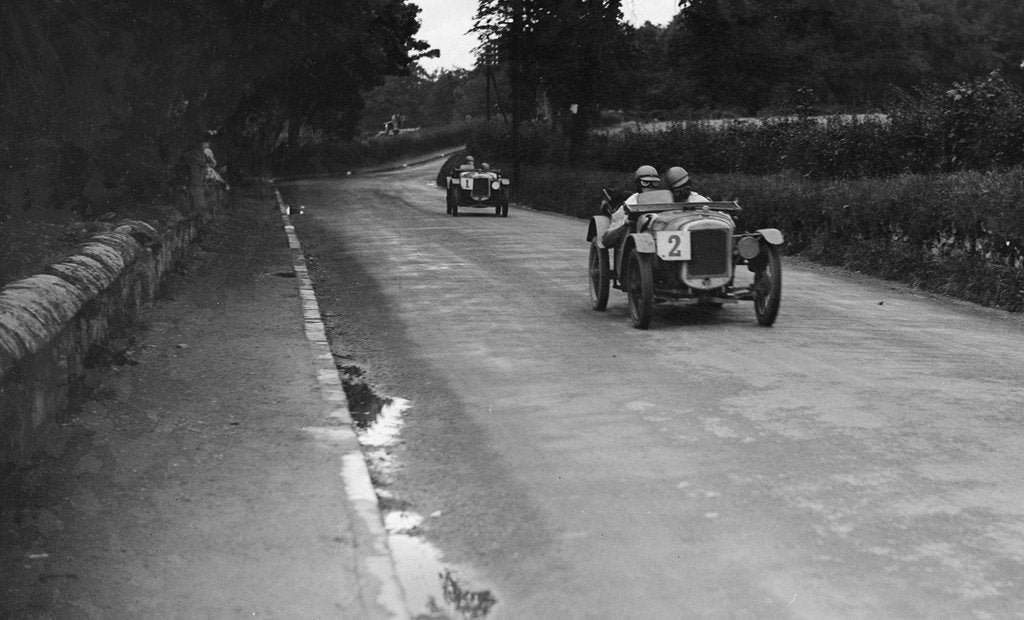 Detail of Austin Ulsters of SV Holbrook and Archie Frazer-Nash, RAC TT Race, Ards Circuit, Belfast, 1929 by Bill Brunell