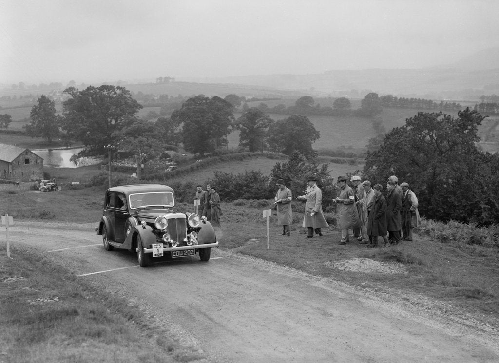 Detail of Daimler Light Straight 8 saloon of WH Smith competing in the South Wales Auto Club Welsh Rally, 1937 by Bill Brunell