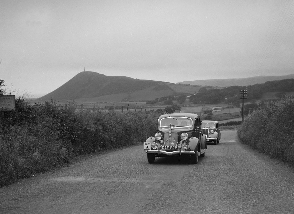 Detail of Ford V8 saloon of HJ Parsons competing in the South Wales Auto Club Welsh Rally, 1937 by Bill Brunell