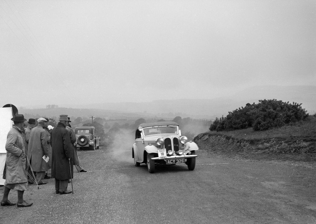 Detail of Frazer-Nash BMW 319 of D Impanni competing in the South Wales Auto Club Welsh Rally, 1937 by Bill Brunell