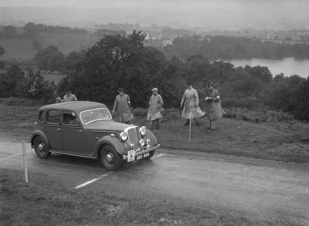 Detail of Rover saloon of DB Morgan competing in the South Wales Auto Club Welsh Rally, 1937 by Bill Brunell