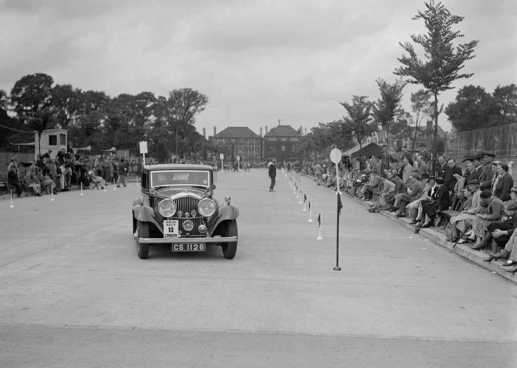 Detail of Bentley saloon of JP Agnew competing in the South Wales Auto Club Welsh Rally, 1937 by Bill Brunell