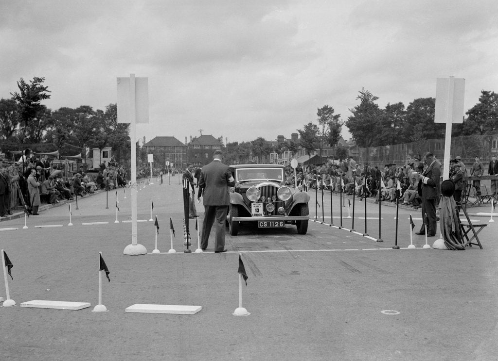 Detail of Bentley saloon of JP Agnew competing in the South Wales Auto Club Welsh Rally, 1937 by Bill Brunell