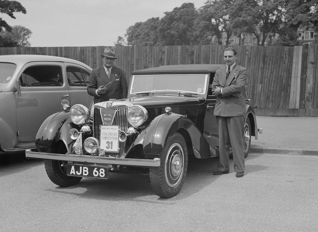 Detail of MG SA of AC Hess at the South Wales Auto Club Welsh Rally, 1937 by Bill Brunell