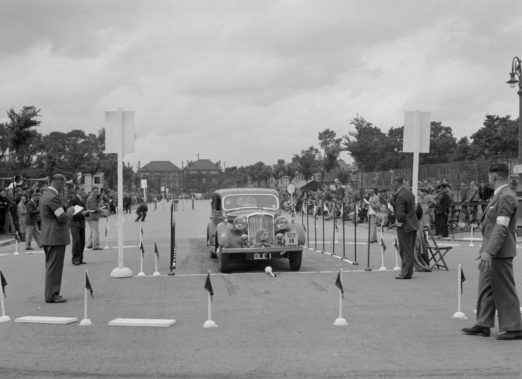 Detail of Rover saloon of CH Cooper competing in the South Wales Auto Club Welsh Rally, 1937 by Bill Brunell