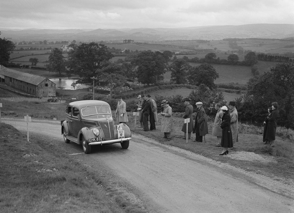 Detail of Ford V8 saloon of Viscountess Chetwynd competing in the South Wales Auto Club Welsh Rally, 1937 by Bill Brunell