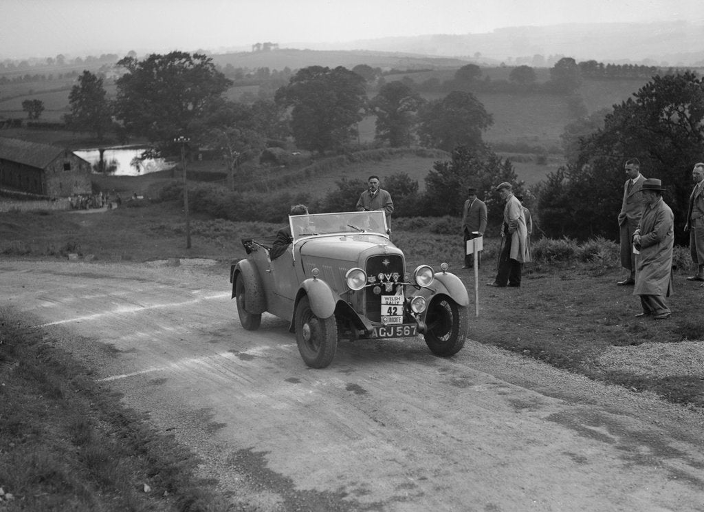Detail of Ford V8 of TC Wise competing in the South Wales Auto Club Welsh Rally, 1937 by Bill Brunell