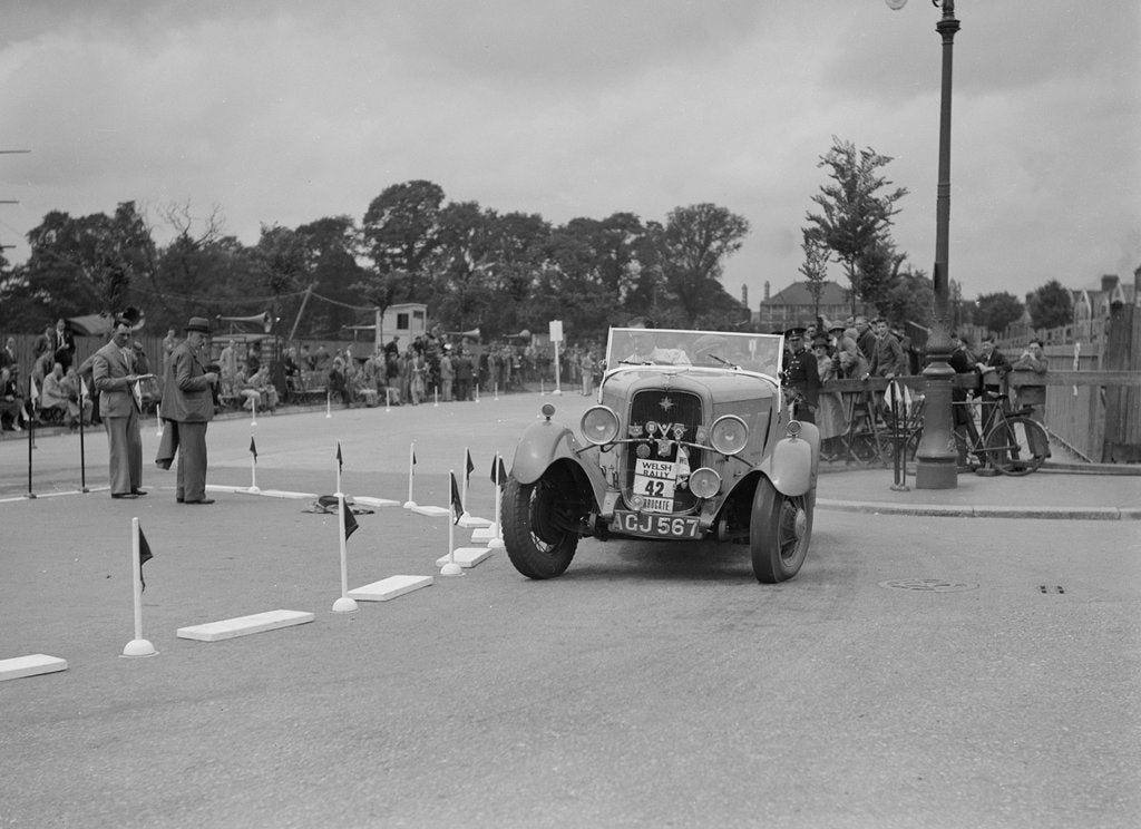 Detail of Ford V8 of TC Wise competing in the South Wales Auto Club Welsh Rally, 1937 by Bill Brunell