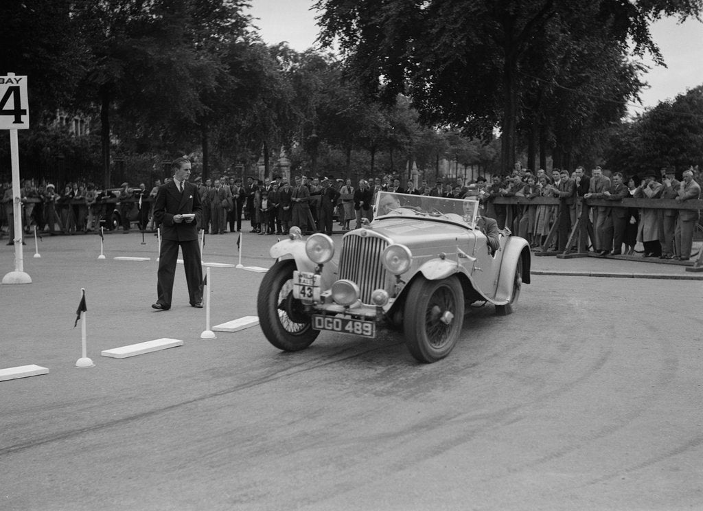 Detail of AC of LP Jaques competing in the South Wales Auto Club Welsh Rally, 1937 by Bill Brunell