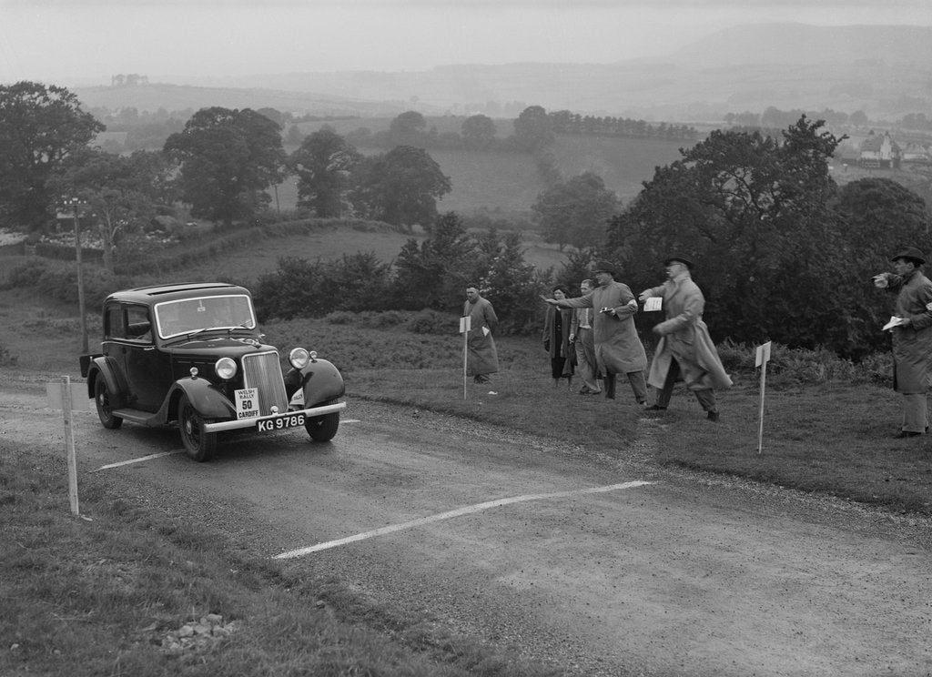 Detail of Armstrong-Siddeley of HK Roberts competing in the South Wales Auto Club Welsh Rally, 1937 by Bill Brunell