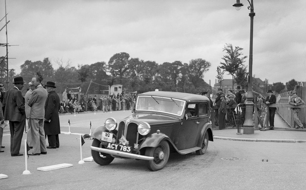 Detail of Frazer-Nash BMW 2-door saloon of JA Davies competing in the South Wales Auto Club Welsh Rally, 1937 by Bill Brunell