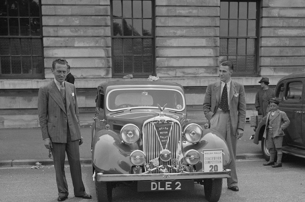 Detail of Rover 4-door saloon of FD Cooper at the South Wales Auto Club Welsh Rally, 1937 by Bill Brunell