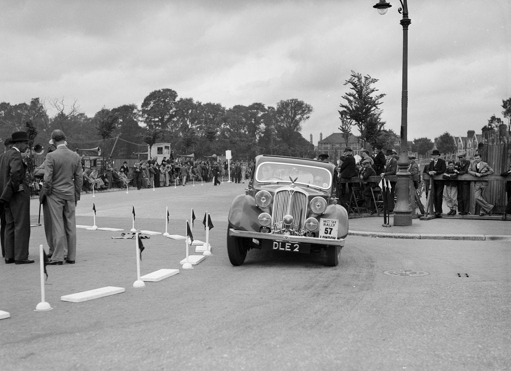 Detail of Rover 4-door saloon of FD Cooper competing in the South Wales Auto Club Welsh Rally, 1937 by Bill Brunell