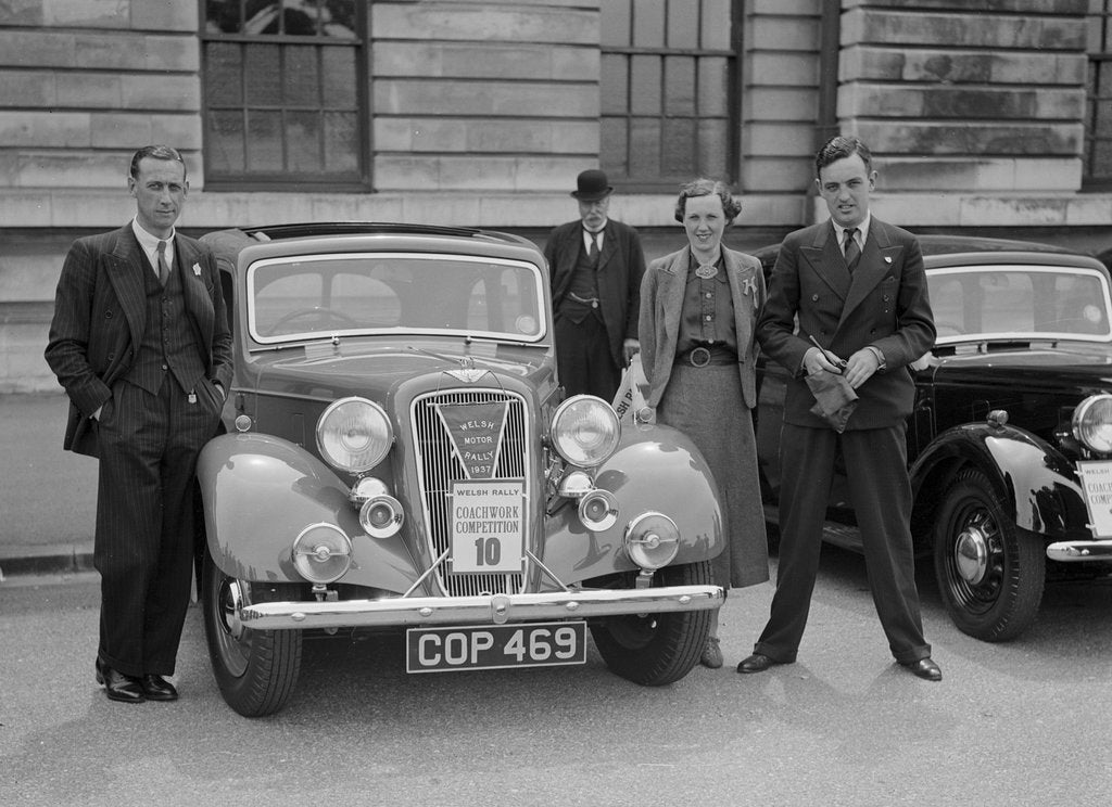 Detail of Austin 10 saloon of Captain WS Sewell at the South Wales Auto Club Welsh Rally, 1937 by Bill Brunell
