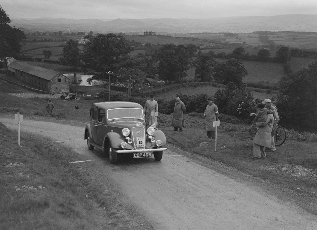 Detail of Austin 10 saloon of WS Sewell competing in the South Wales Auto Club Welsh Rally, 1937 by Bill Brunell